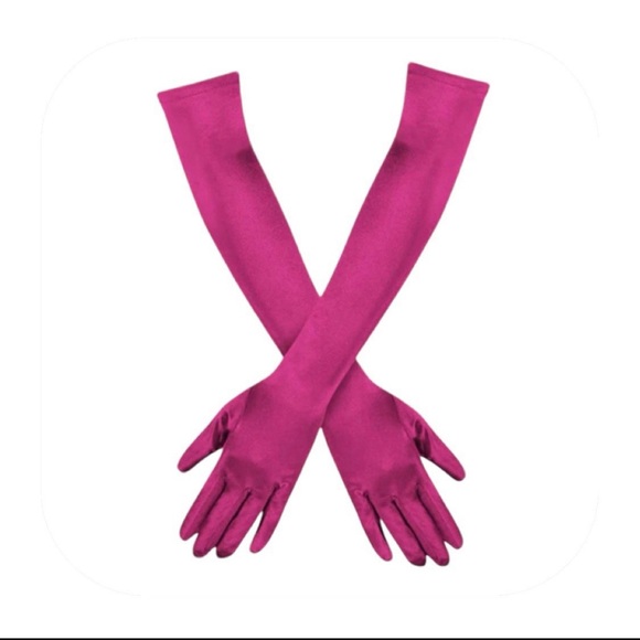 Accessories - Women’s OS fuchsia 20” fashion gloves